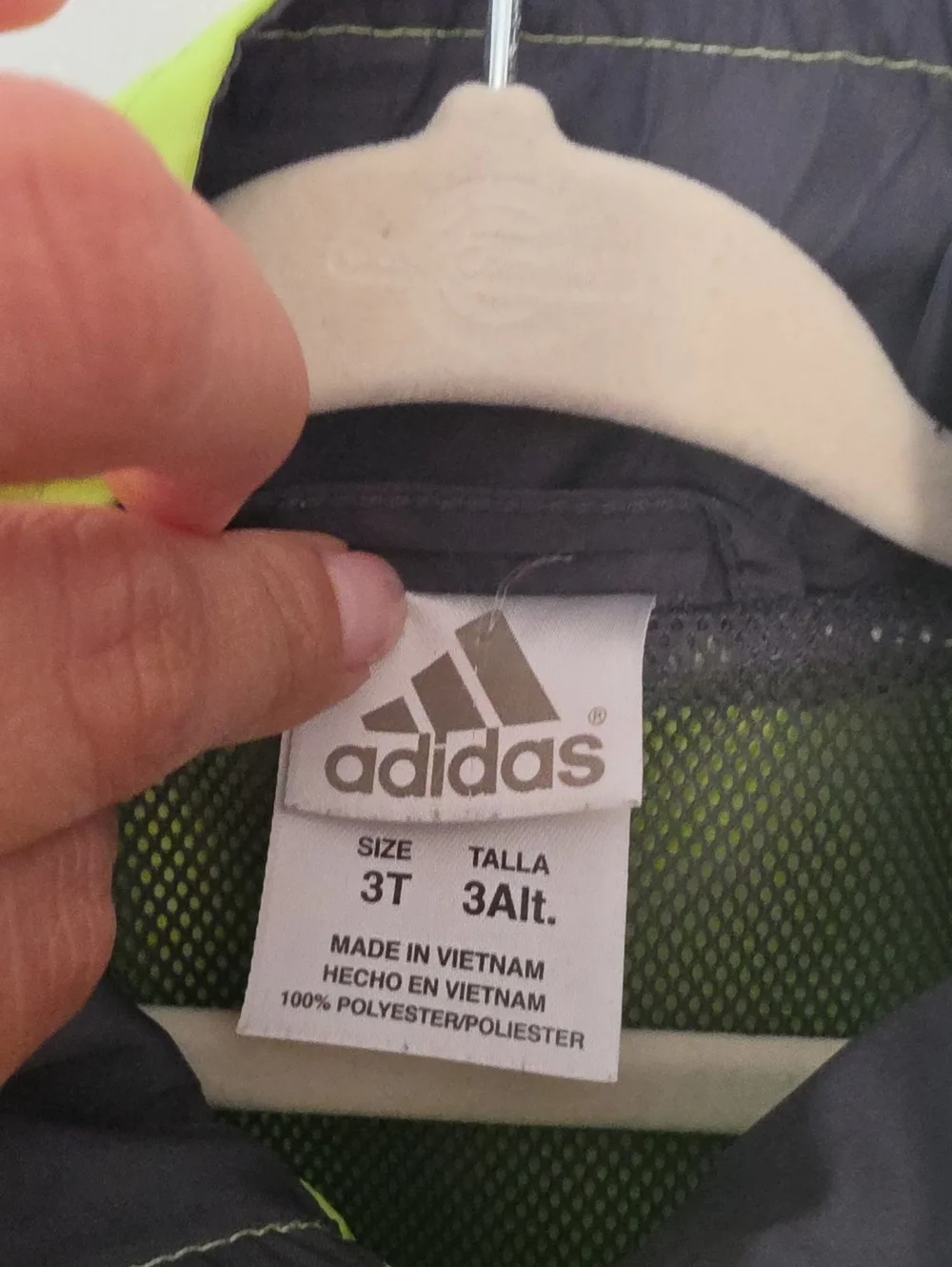Adidas Boy's Full Zip Windbreaker Jacket 3T